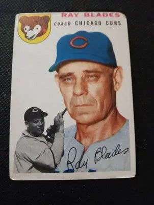 1954 Topps - Ray Blades #243. Chicago Cubs. Coach. VG - VG+ - Baseball Card Single