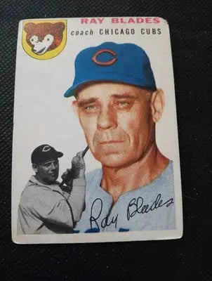 1954 Topps - Ray Blades #243. Chicago Cubs. Coach. VG - VG+ - Baseball Card Single