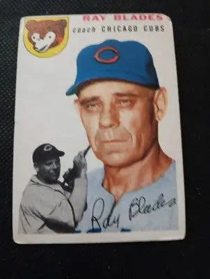 1954 Topps - Ray Blades #243. Chicago Cubs. Coach. VG - VG+ - Baseball Card Single