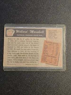 1955 Bowman #131 Willard Marshall - Baseball Card Single