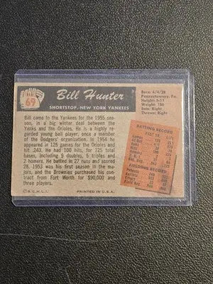 1955 Bowman #69 Billy Hunter - Baseball Card Single