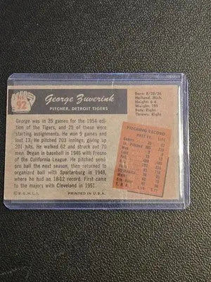 1955 Bowman #92 George Zuverink - Baseball Card Single