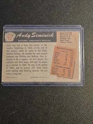 1955 Bowman #93 Andy Seminick - Baseball Card Single