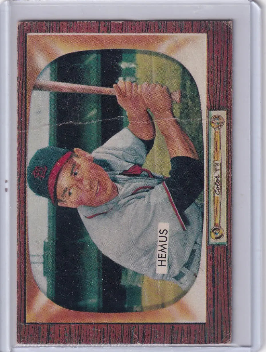 1955 Bowman Baseball #107 Solly Hemus - St. Louis Cardinals - Baseball Card Single