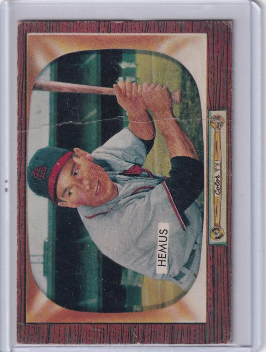 1955 Bowman Baseball #107 Solly Hemus - St. Louis Cardinals - Baseball Card Single