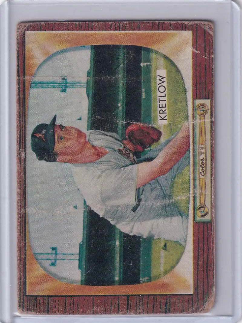 1955 Bowman Baseball #108 Lou Kretlow - Baltimore Orioles - Baseball Card Single
