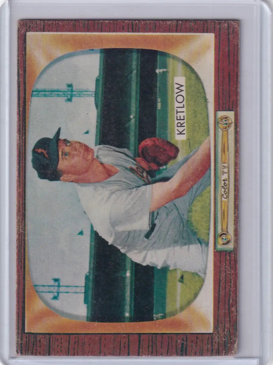 1955 Bowman Baseball #108 Lou Kretlow - Baltimore Orioles - Baseball Card Single