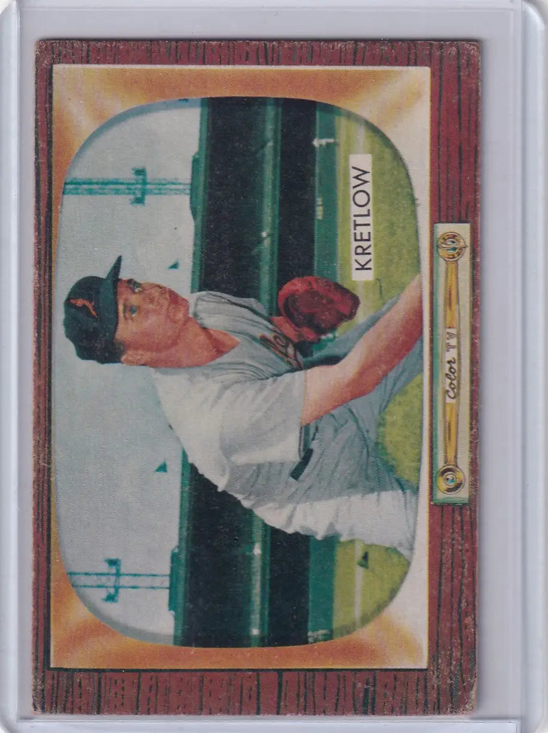 1955 Bowman Baseball #108 Lou Kretlow - Baltimore Orioles - Baseball Card Single