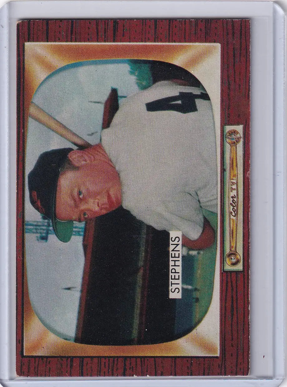 1955 Bowman Baseball card featuring Vern Stephens of the Baltimore Orioles