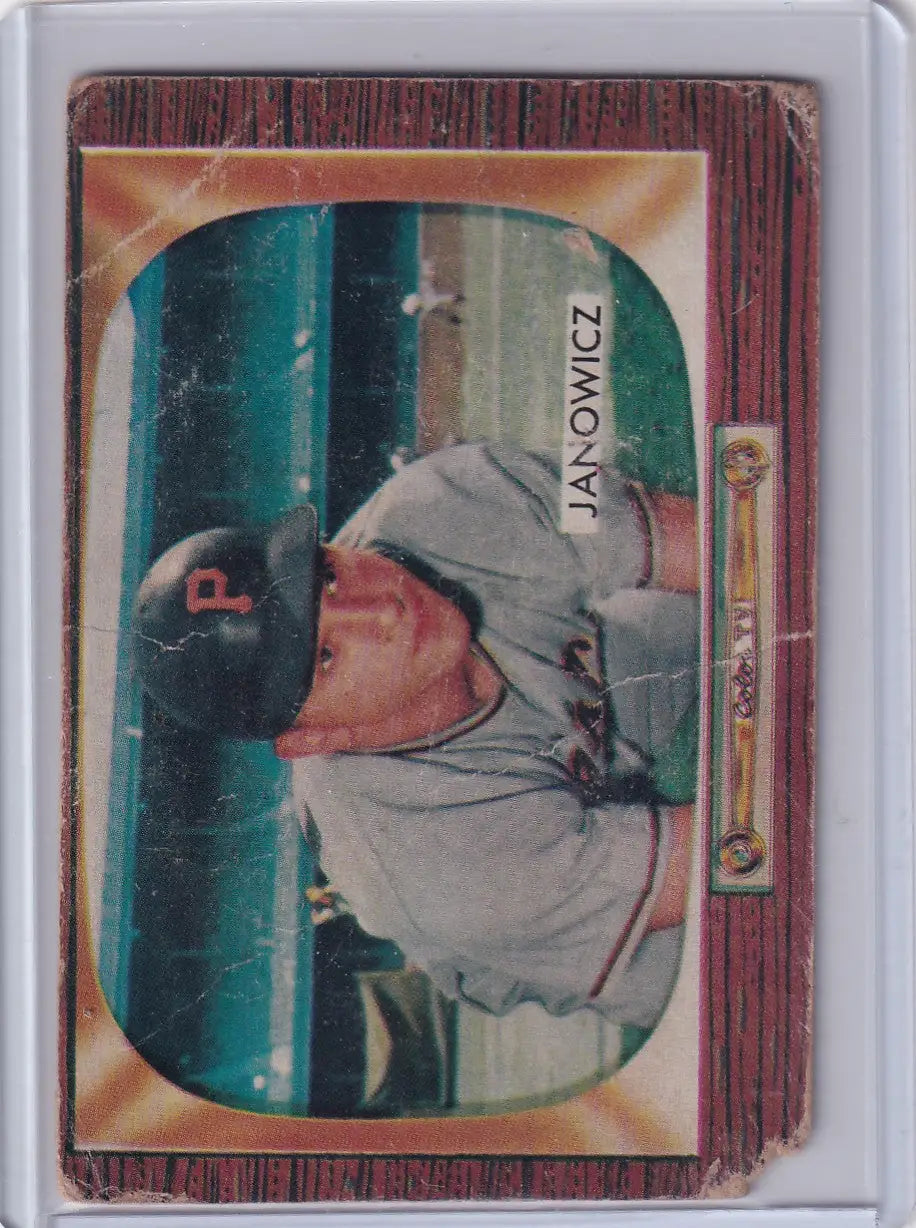 1955 Bowman Baseball #114 Vic Janowicz - Pittsburgh Pirates - Baseball Card Single