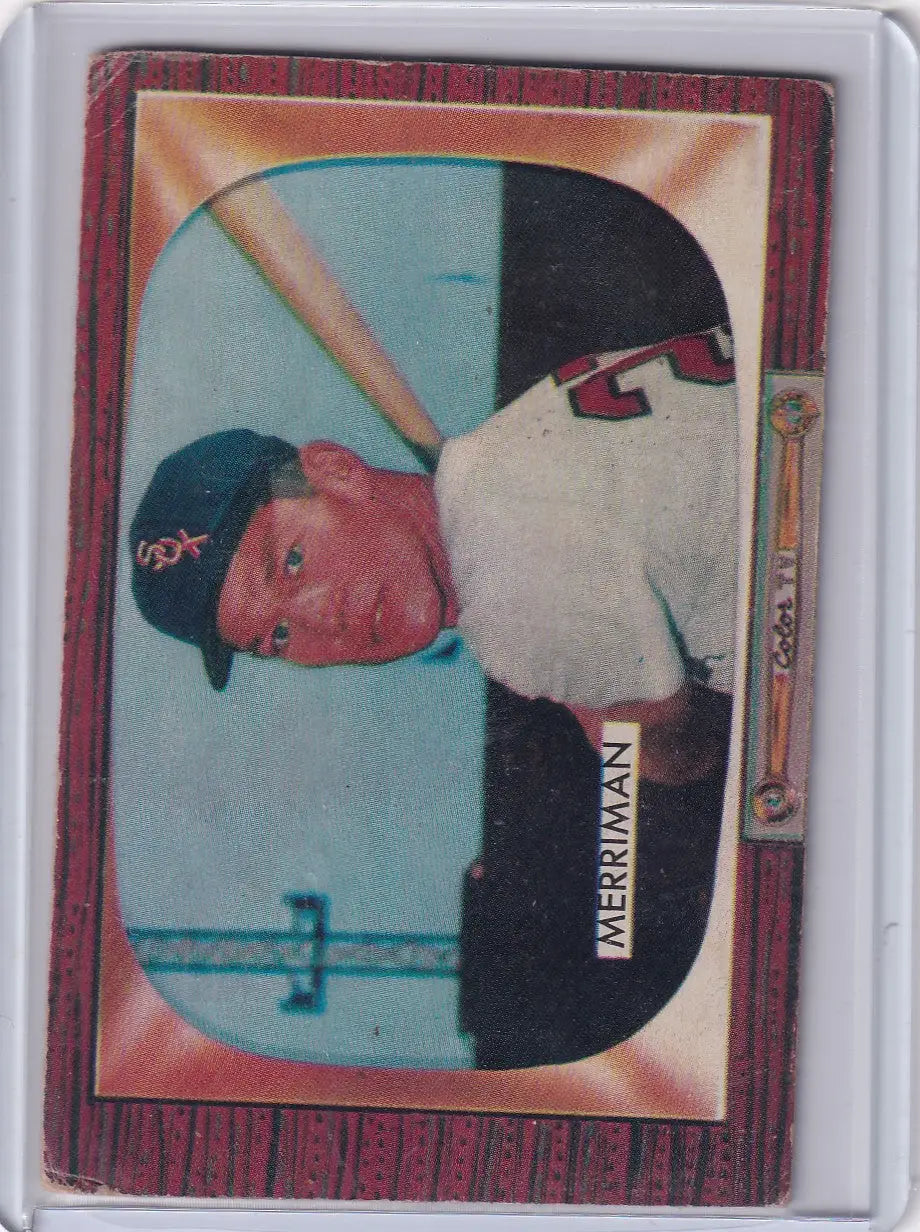 1955 Bowman Baseball #135 Lloyd Merriman - Chicago White Sox - Baseball Card Single