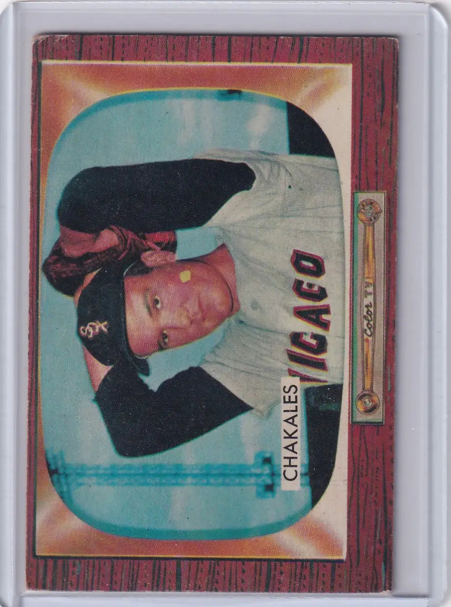1955 Bowman Baseball #148 Bob Chakales - Chicago White Sox