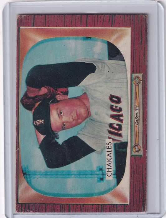 1955 Bowman Baseball #148 Bob Chakales - Chicago White Sox - Baseball Card Single
