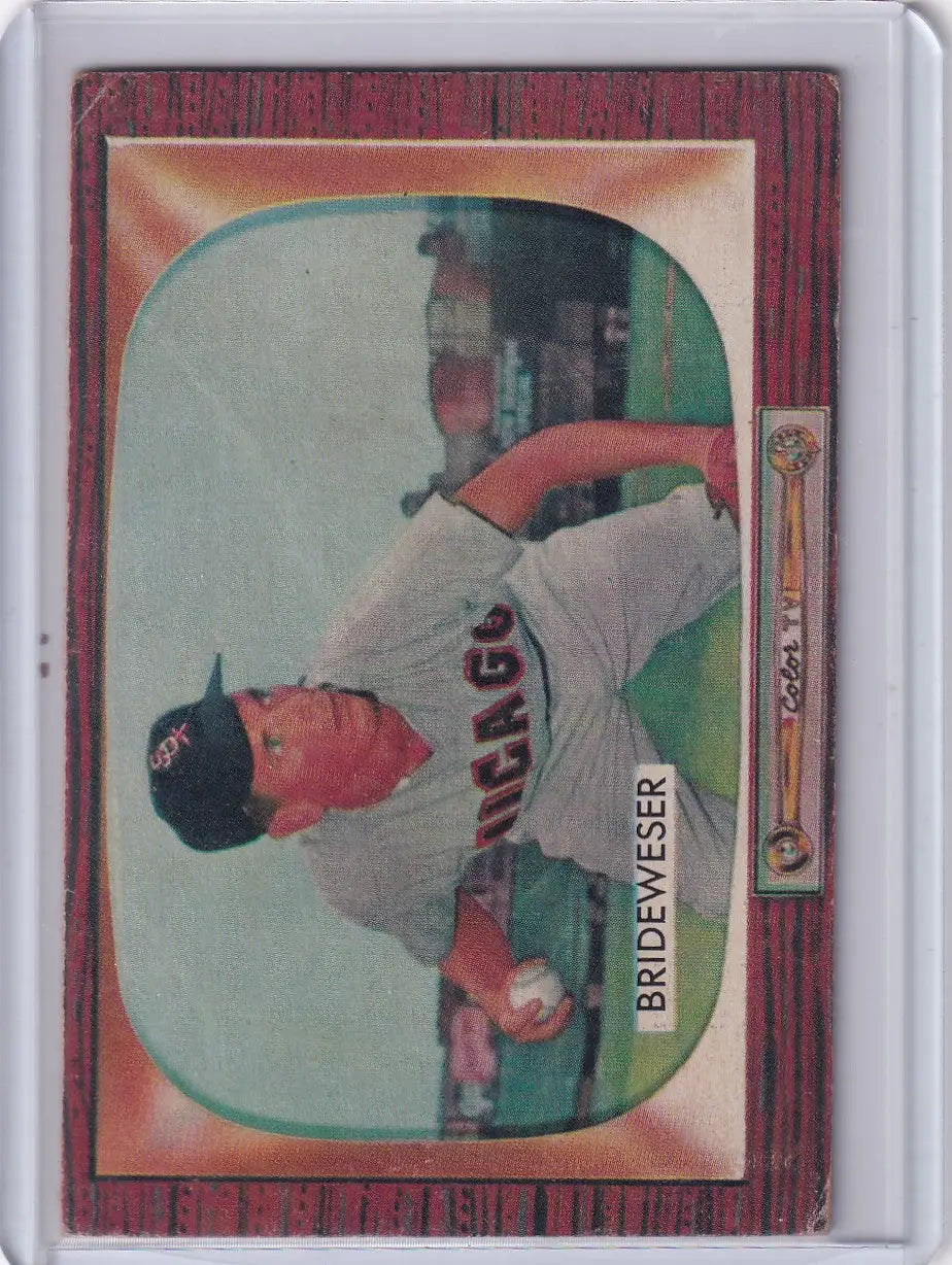 1955 Bowman Baseball #151 Jim Brideweser - Chicago White Sox - Baseball Card Single