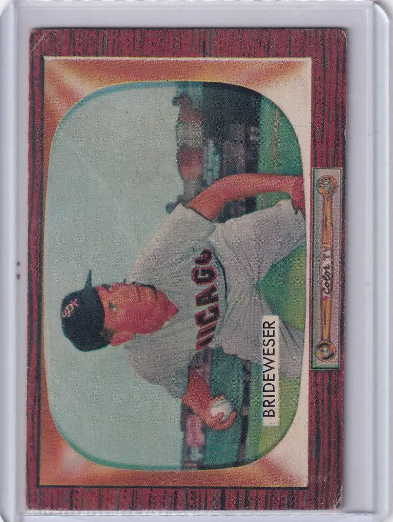 1955 Bowman Baseball #151 Jim Brideweser - Chicago White Sox - Baseball Card Single
