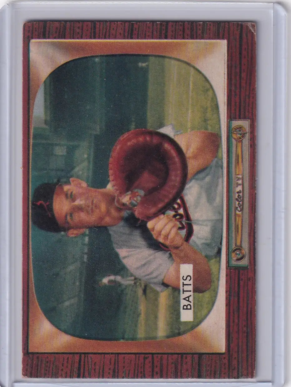 1955 Bowman Baseball #161 Matt Batts - Baltimore Orioles - Baseball Card Single