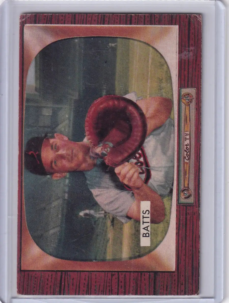 1955 Bowman Baseball #161 Matt Batts - Baltimore Orioles - Baseball Card Single