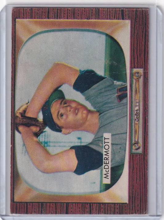 1955 Bowman Baseball #165 Maurice McDermott - Washington Senators - Baseball Card Single