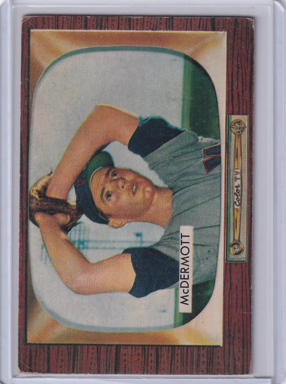 1955 Bowman Baseball #165 Maurice McDermott - Washington Senators - Baseball Card Single