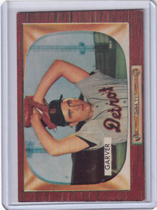 1955 Bowman Baseball Ned Garver Detroit Tigers trading card featuring player image