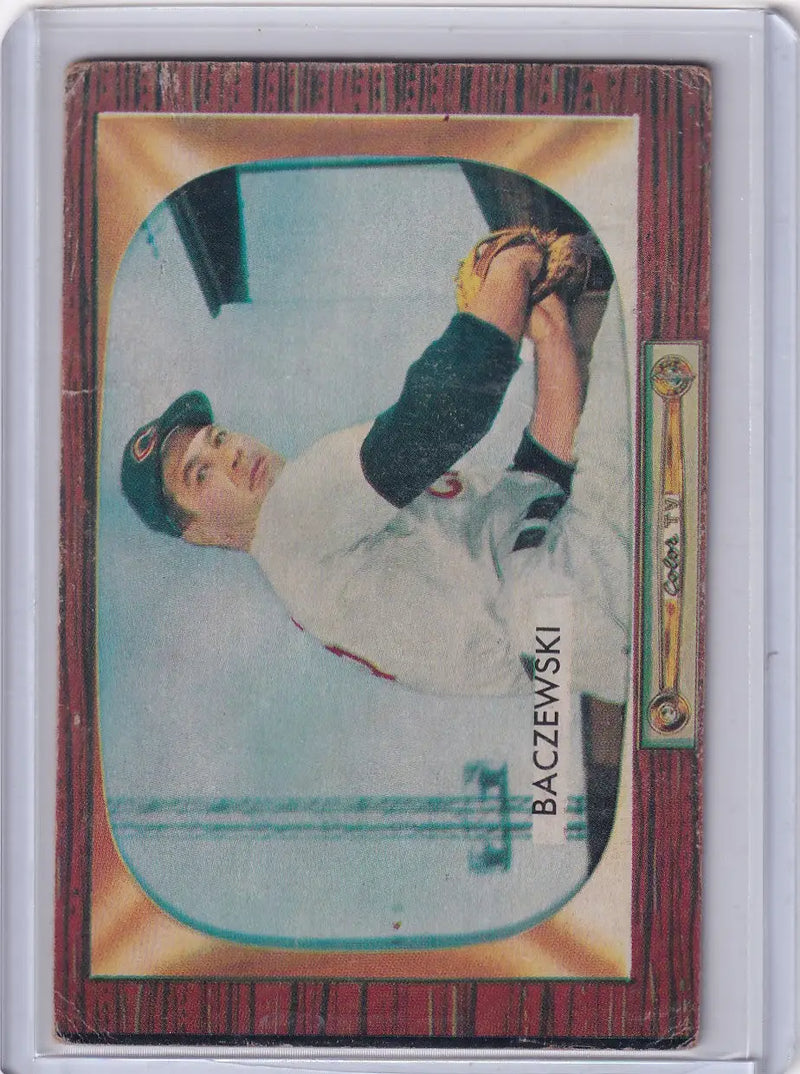 1955 Bowman Baseball #190 Fred Baczewski - Cincinnati Redlegs