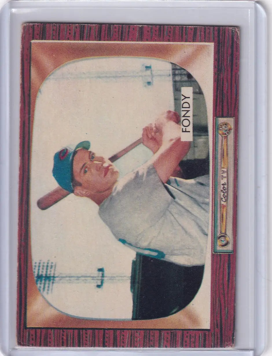 1955 Bowman Baseball #224 Dee Fondy - Chicago Cubs