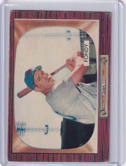 1955 Bowman Baseball #224 Dee Fondy - Chicago Cubs - Baseball Card Single