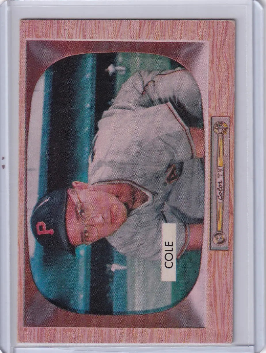 Bowman Baseball card of Dick Cole from the Pittsburgh Pirates, 1955 edition