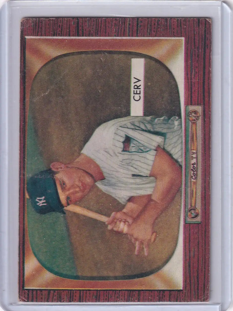 1955 Bowman Baseball #306 Bob Cerv - New York Yankees - Baseball Card Single