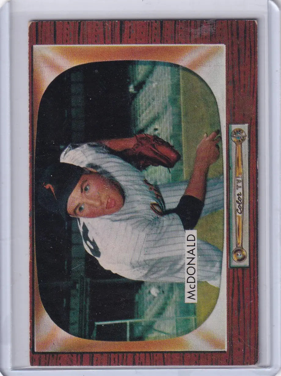 1955 Bowman Baseball Jim McDonald Baltimore Orioles rookie card image