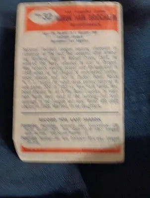 1955 Bowman - Norm Van Brocklin #32. LA Rams. Paper loss. Overall wear. GD-VG