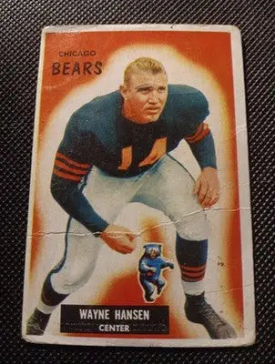1955 Bowman - Wayne Hansen #125 (RC). Chicago Bears. Creased. VG - Football Card Single