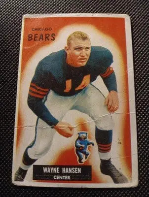 1955 Bowman - Wayne Hansen #125 (RC). Chicago Bears. Creased. VG - Football Card Single