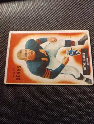 1955 Bowman - Wayne Hansen #125 (RC). Chicago Bears. Creased. VG - Football Card Single