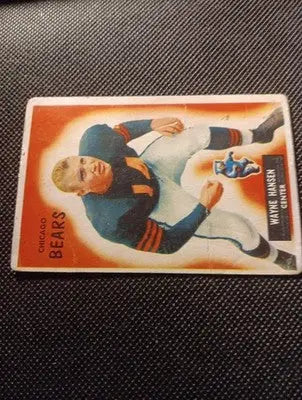 1955 Bowman - Wayne Hansen #125 (RC). Chicago Bears. Creased. VG - Football Card Single