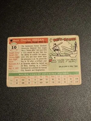 1955 Topps #10 Bob Keegan - Baseball Card Single