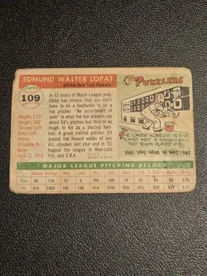 1955 Topps #109 Ed Lopat - Baseball Card Single