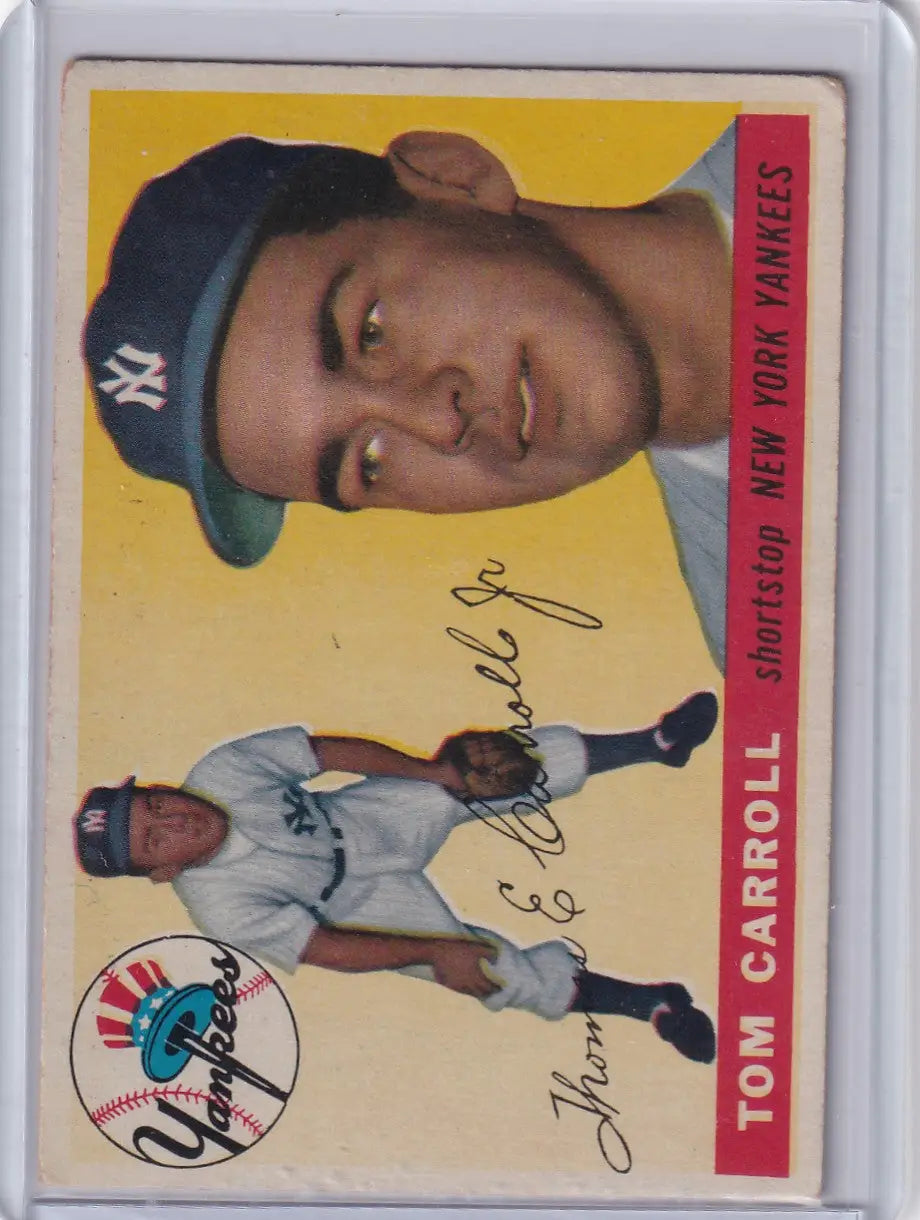 1955 Topps #158 Tommy Carroll - New York Yankees