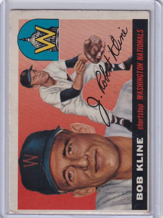 1955 Topps #173 Bob Kline - Washington Senators - Baseball Card Single