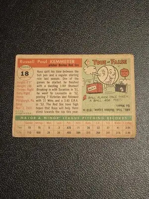 1955 Topps #18 Russ Kemmerer - Baseball Card Single