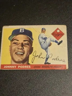 1955 Topps #25 Johnny Podres - Baseball Card Single