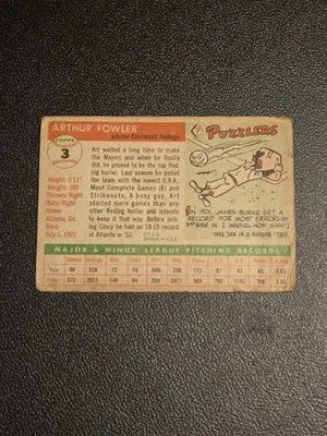 1955 Topps #3 Art Fowler - Baseball Card Single