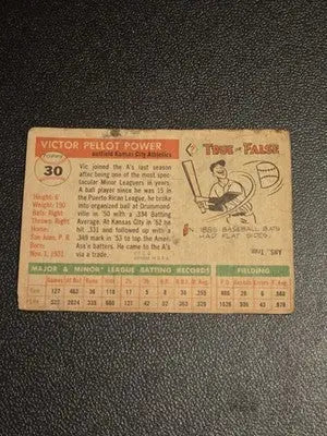 1955 Topps #30 Vic Power - Baseball Card Single