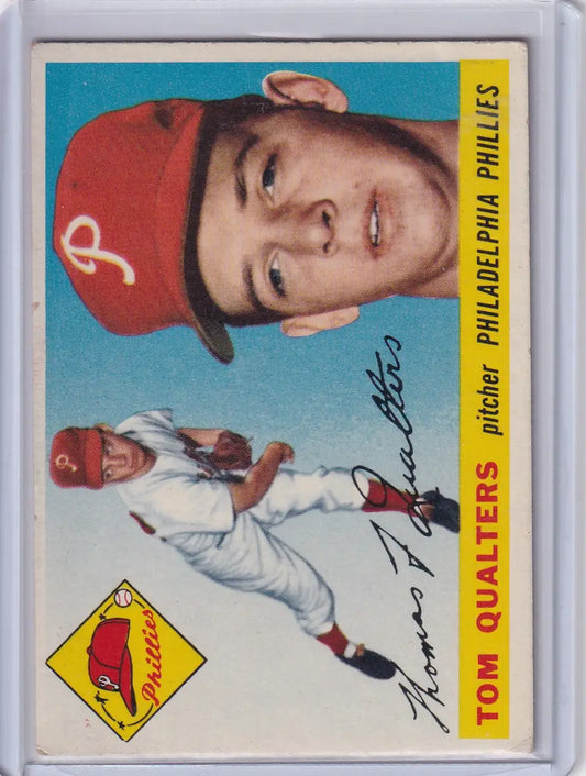 1955 Topps #33 Tom Qualters - Philadelphia Phillies - Baseball Card Single
