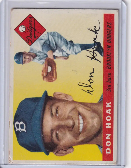 1955 Topps #40 Don Hoak - Brooklyn Dodgers - Baseball Card Single
