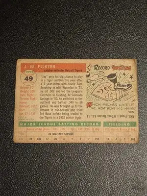 1955 Topps #49 J.W. Porter - Baseball Card Single