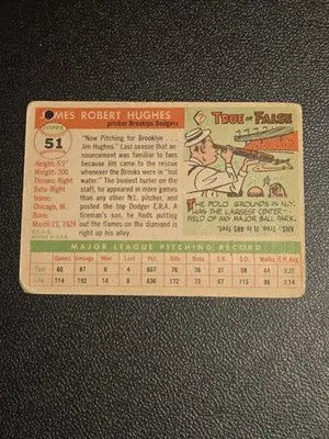 1955 Topps #51 Jim Hughes - Baseball Card Single