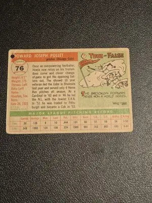 1955 Topps #76 Howie Pollet - Baseball Card Single