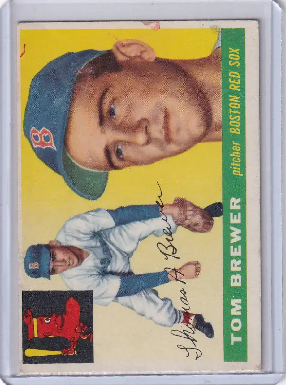 1955 Topps #83 Tom Brewer - Boston Red Sox - Baseball Card Single