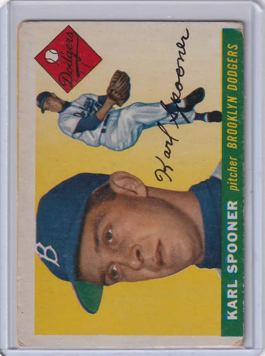 1955 Topps #90 Karl Spooner - Brooklyn Dodgers - Baseball Card Single